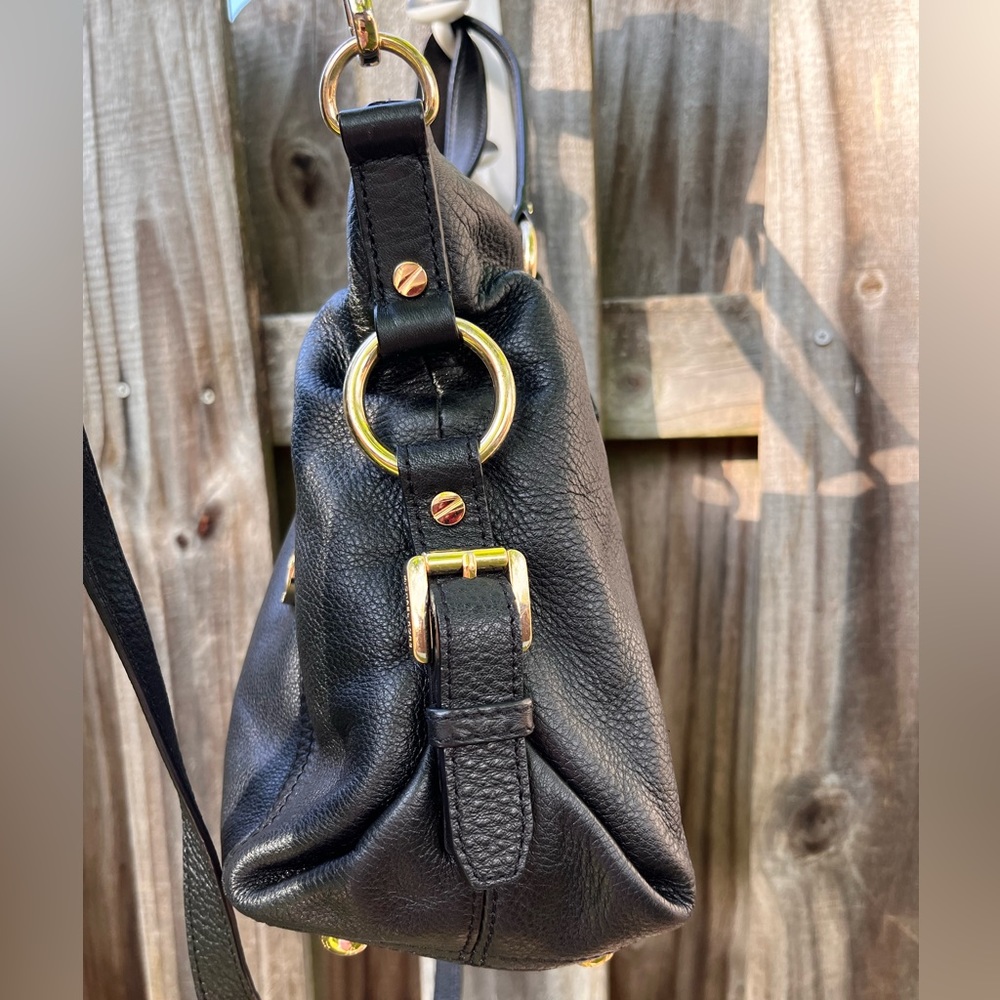 Michael Kors MD Tristan Black Leather Convertible Satchel - Picture 5 of 11